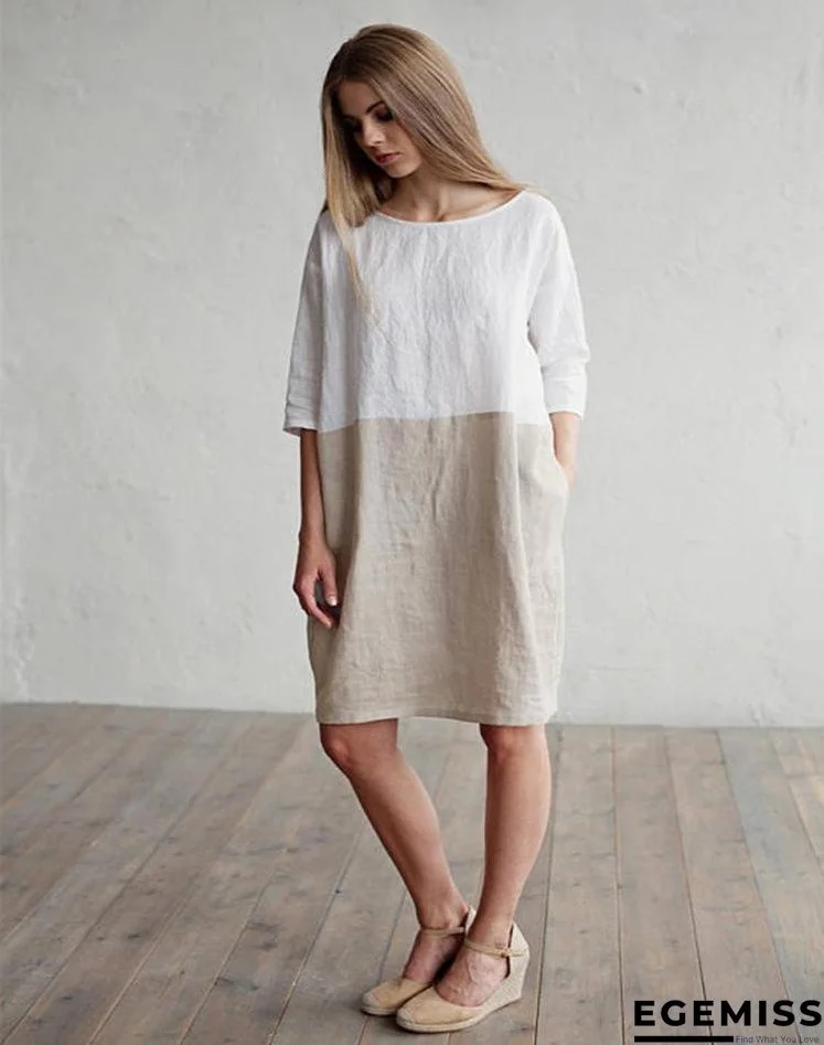 Casual Color Patchwork Tunic | EGEMISS