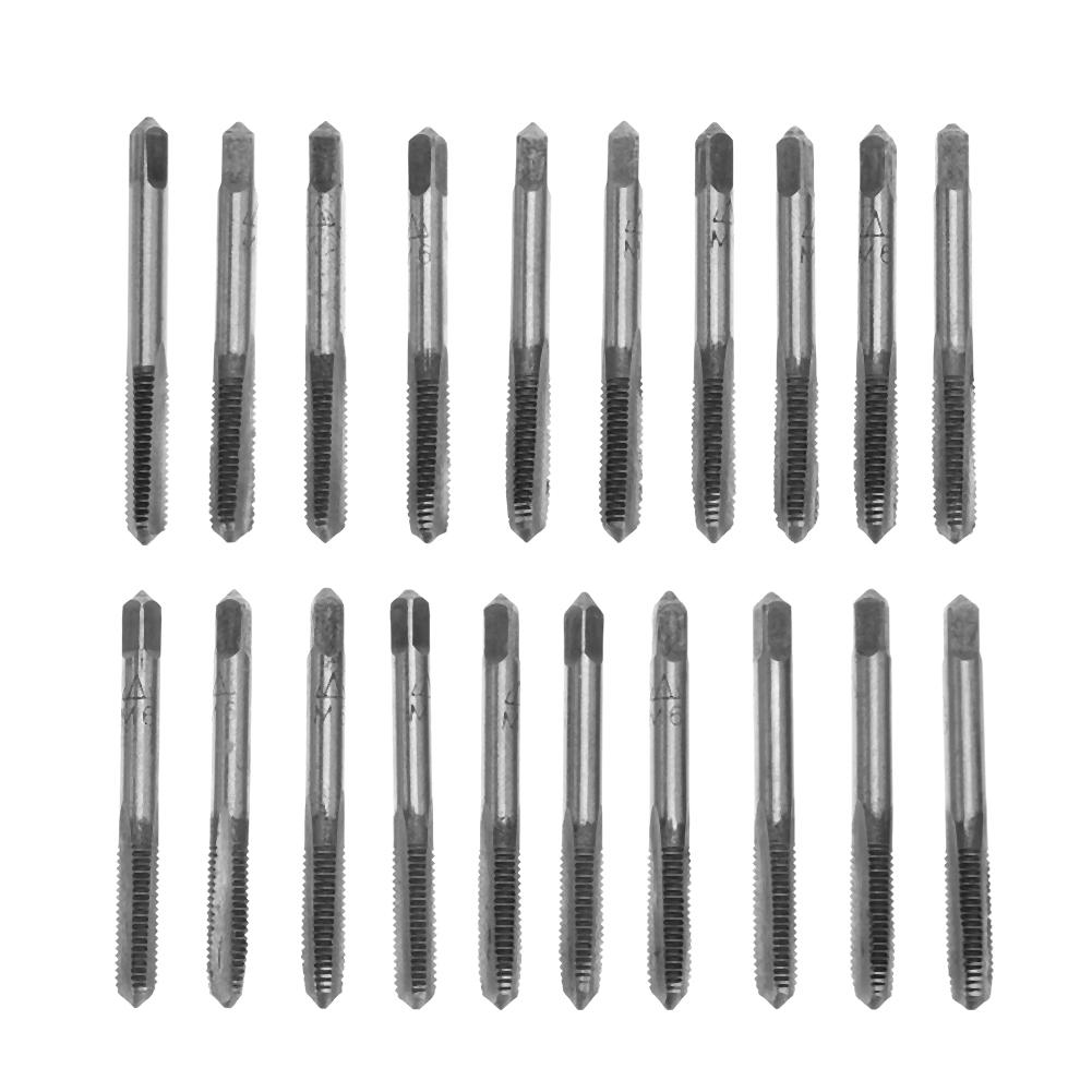 

20pcs M6 High Speed Steel HSS Screw Thread Metric Spiral Hand Plug Tap Kit, 501 Original