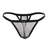 Men's Mesh Translucent Low Waist U Convex Pants Thongs