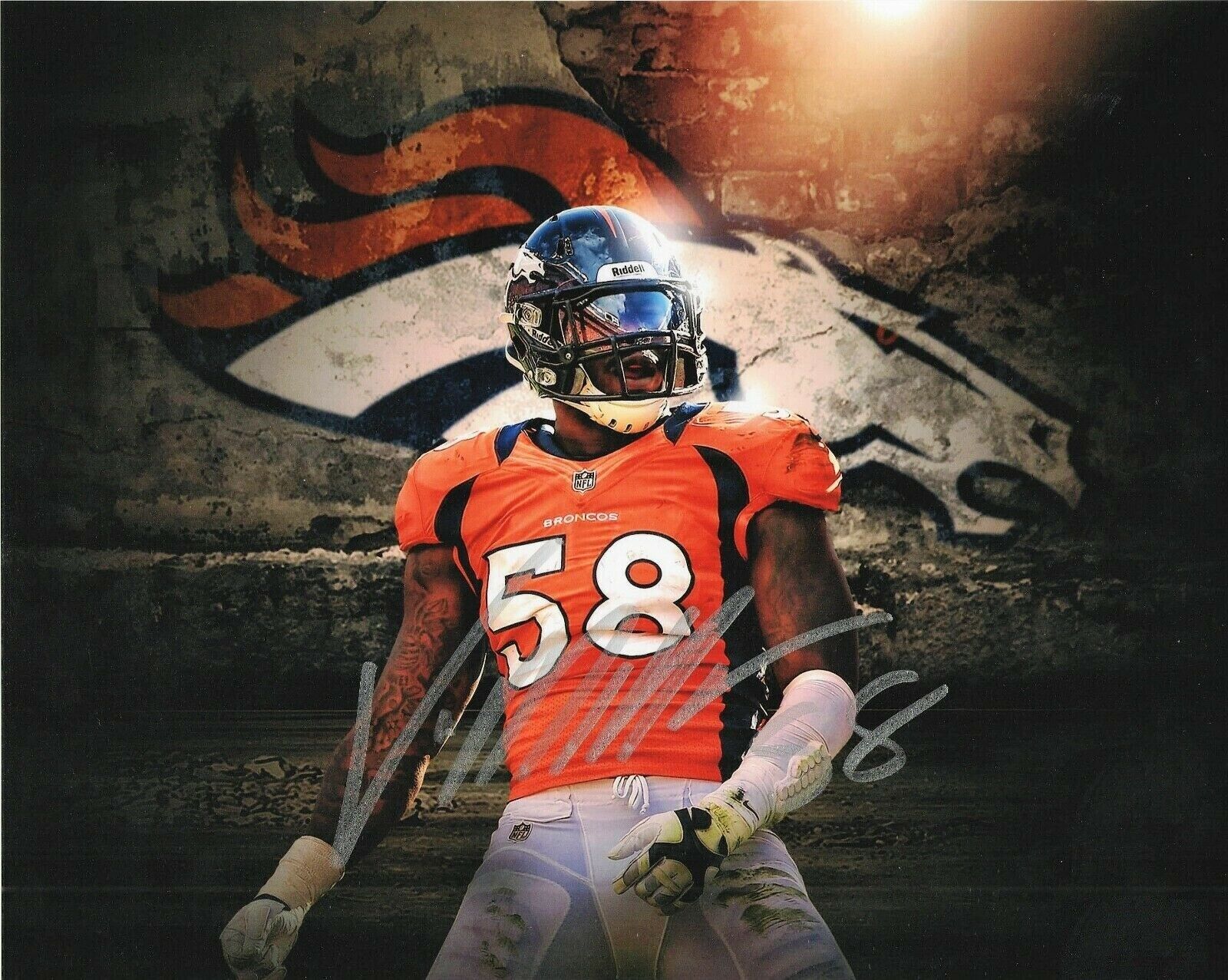 Von Miller Autographed Signed 8x10 Photo Poster painting ( Broncos ) REPRINT