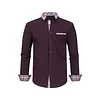 Men's Colorblock Plaid Collar Casual Super Stretch Shirt