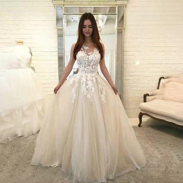 Promsstyle Lace embroidery tube top wedding dress Prom Dress 2023