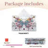 Big Butterfly DIY PULeather Diamond Painting Tissue Box for Adults Beginners Large Size Diamond Art Paper Storage Holder for Living Room Bedroom Bathroom Table Decor
