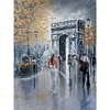 【2 pièces/paquet】-Peinture à l’huile belle rue-plein rond diamant peinture-30 * 40cm