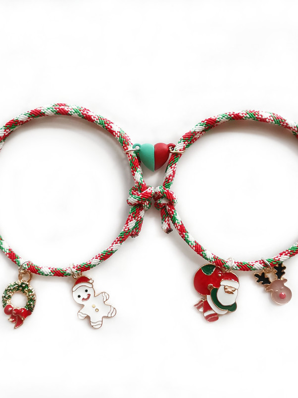 Christmas Santa Claus Love Magnet Bracelets