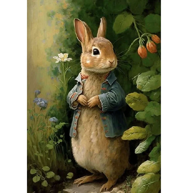 Rabbit 45*60CM (Canvas) Full Square Drill Diamond Painting gbfke