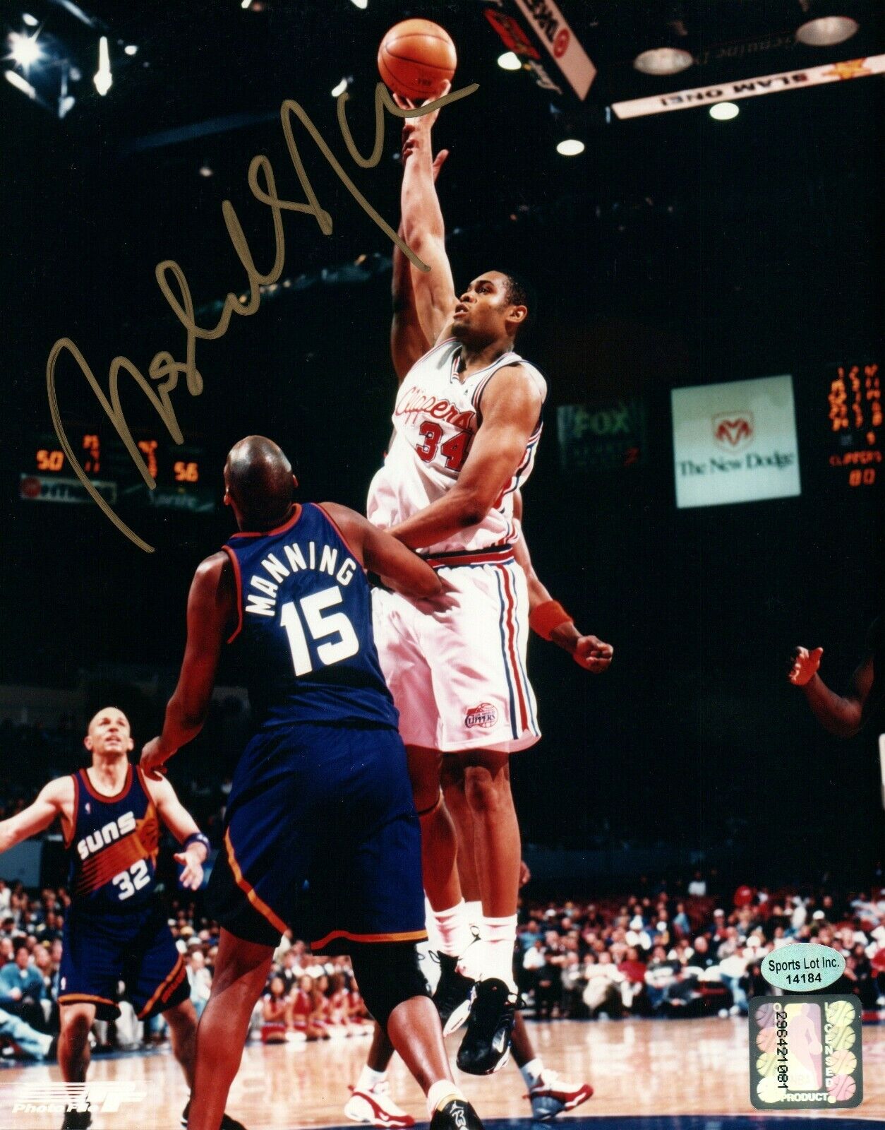 Michael Olowokandi NBA Los Angeles Clippers Hand Signed Autograph 8x10 Photo Poster painting