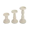 Cream White 3PCS Candle Holders Set Home Wedding Table Decor Prop