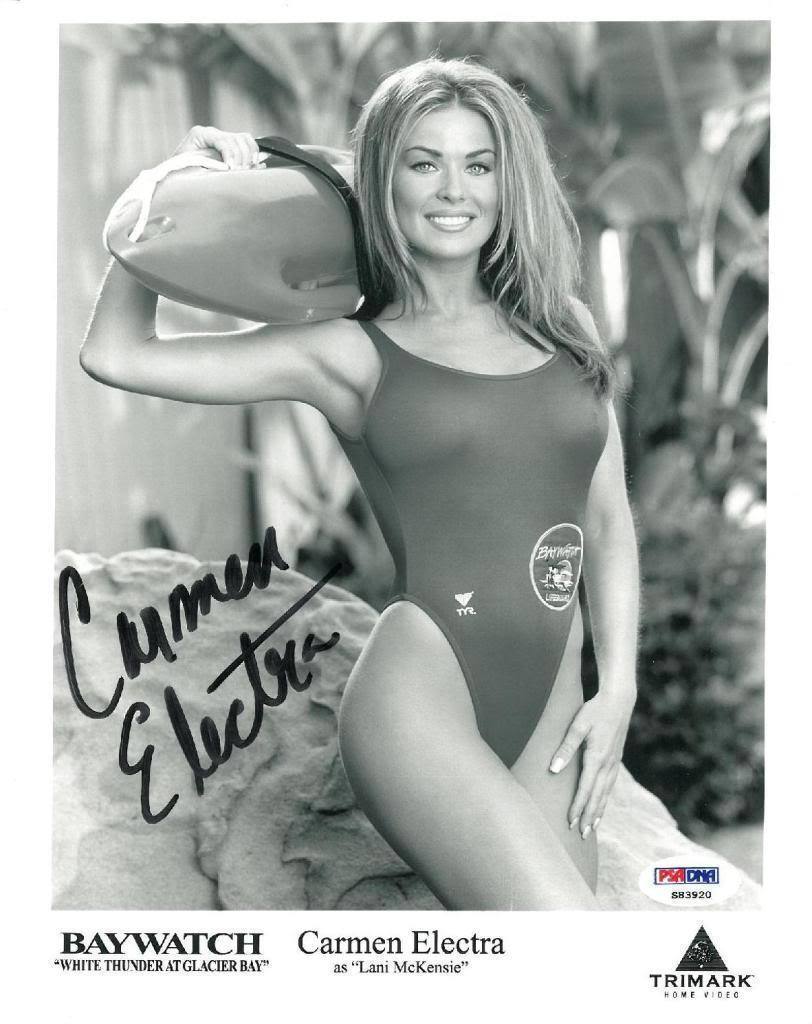 Carmen Electra Signed Sexy Authentic Autographed 8x10 Photo Poster painting (PSA/DNA) #S83920