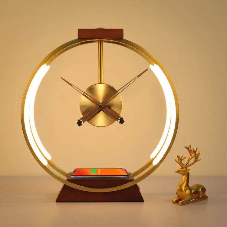 Creative Clock Table Lamp-Wireless Charging - Appledas