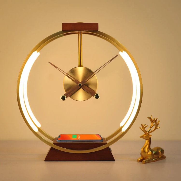 Creative Clock Table Lamp-Wireless Charging - Appledas