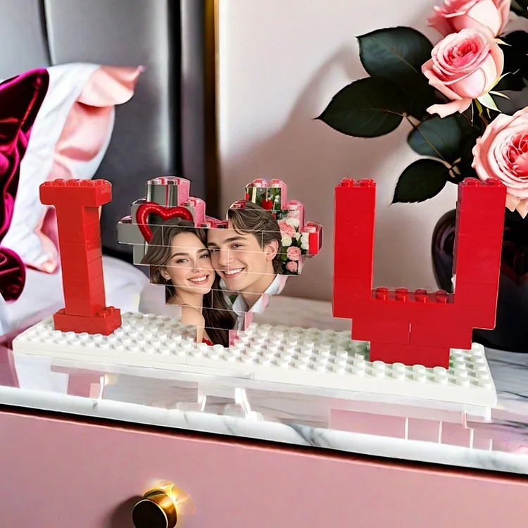Valentine's Day Gifts Custom Building Brick Photo Block Personalised I Love You Brick Puzzles Gifts for Lover