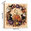 (30x30cm)Black Cat & Ghost Pearl Painting Art Kits With Inner Frame Pearl Gem Paintings Picture Arts Craft for Adults Beginners Home Wall Decor