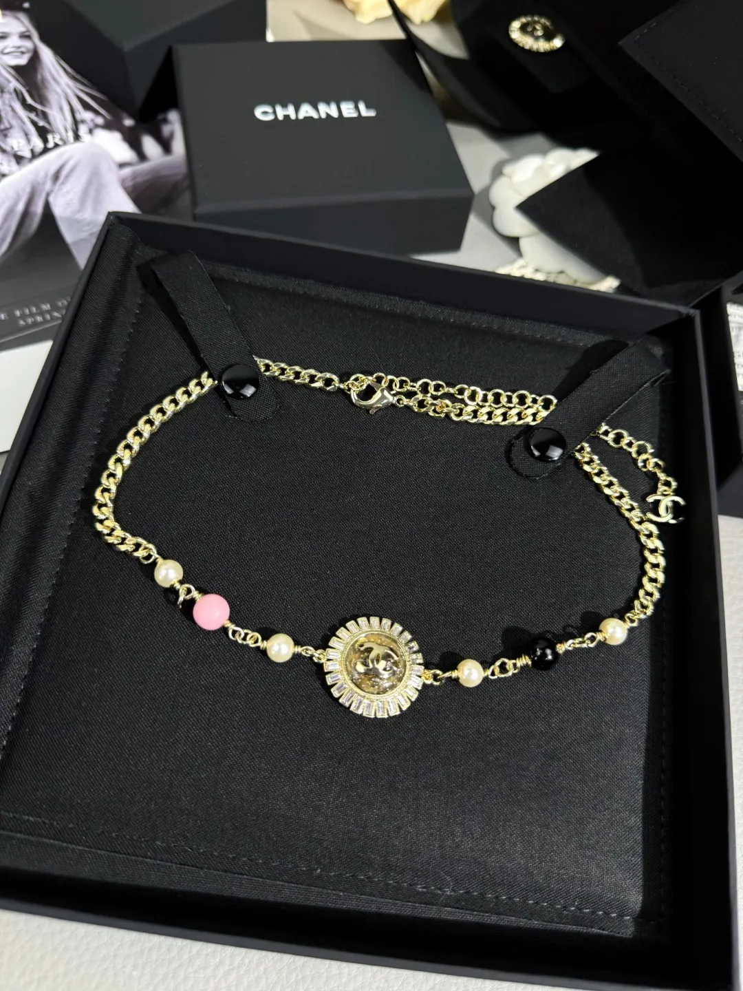 Chanel Sun Flower Pendant Necklace