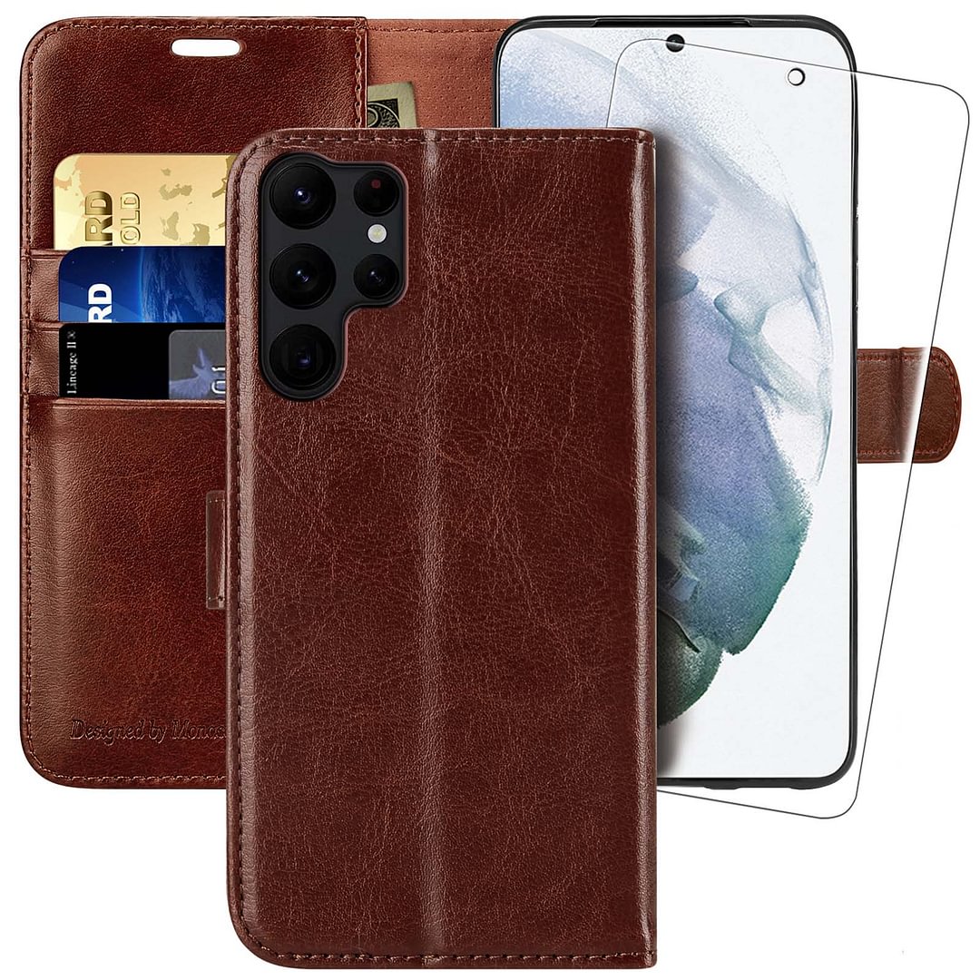 MONASAY Wallet Case for Galaxy S23 Ultra 5G