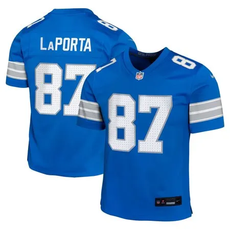 Youth Detroit Lions #87 Sam LaPorta  Blue Team Player Game Jersey