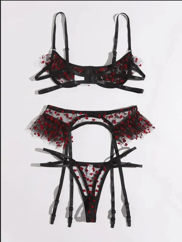 Churchf Sex Underwear Sexy Love Boo Point Lote Side Perspective Three Sets