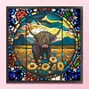 Stained  Cow - 11CT Stamped Cross Stitch 40*40cm/15.75*15.75in