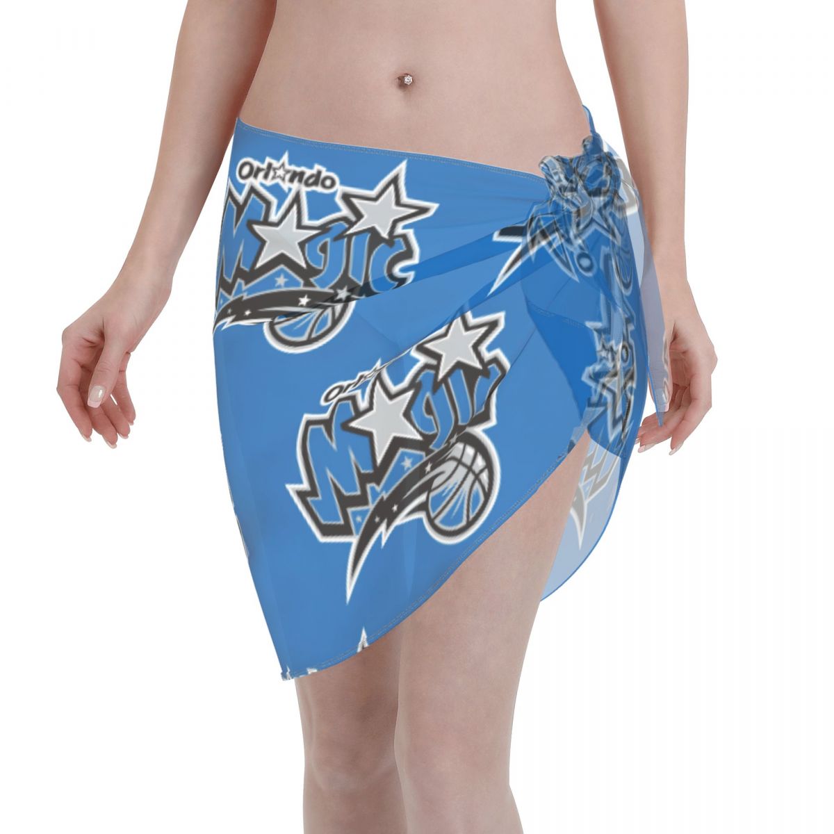 Orlando Magic Blue Women's Short Beach Sarong Cover Ups