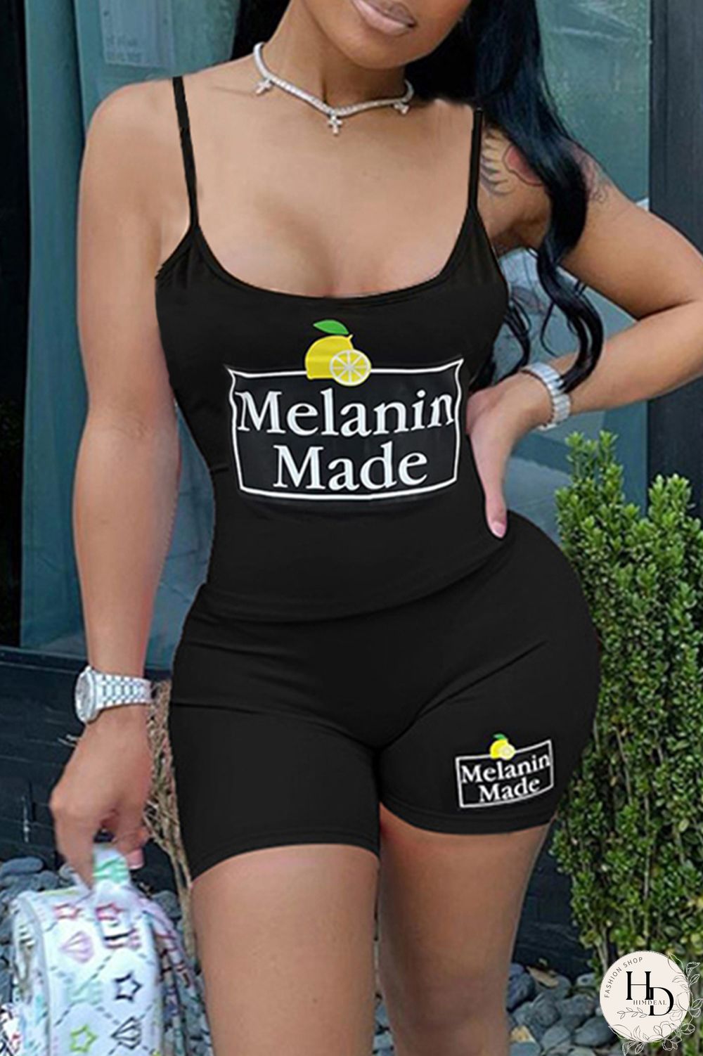 White Casual Living Print Vests Spaghetti Strap Sleeveless Two Pieces