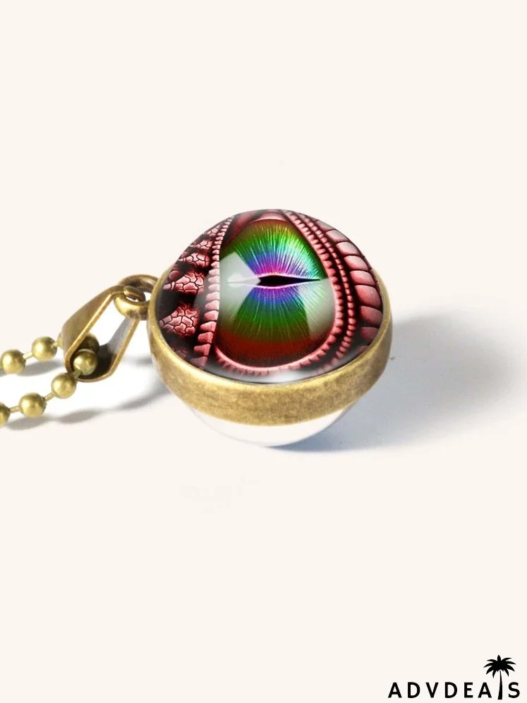 Eye Detail Ball Pendant Necklace