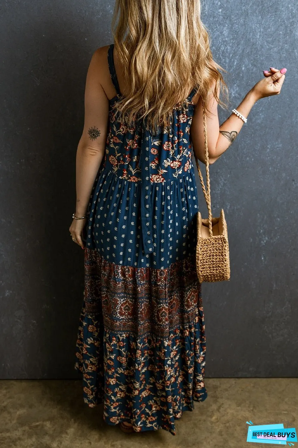 Printed Scoop Neck Cami Dress