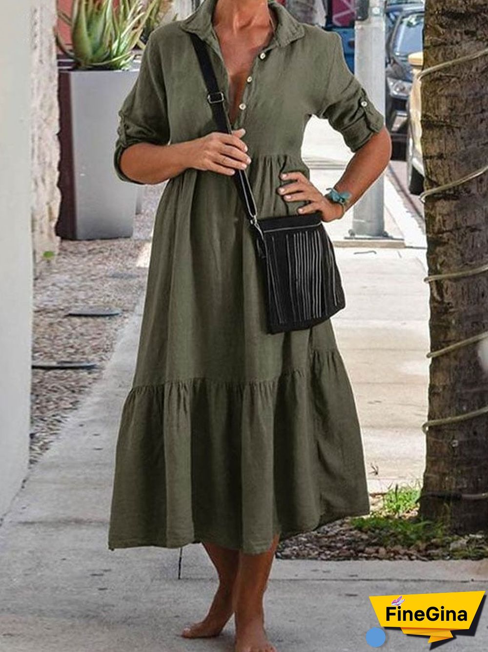 Casual Long Sleeve Loose Dress