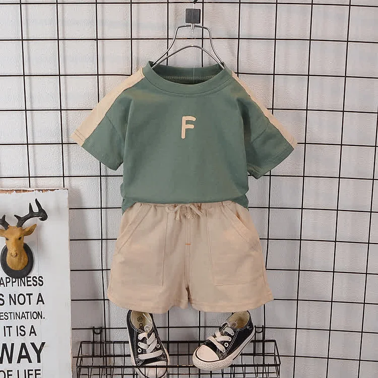 F Baby Toddler Loose Tee and Shorts Set