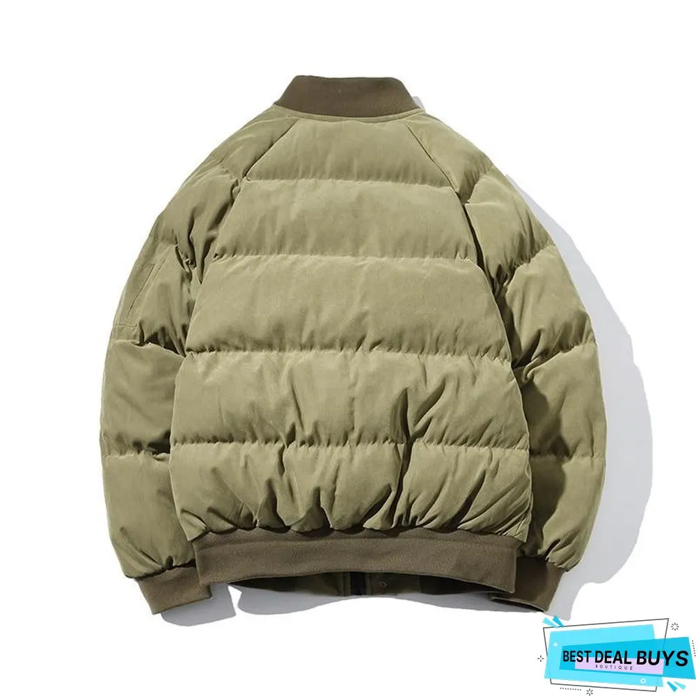 Men's Jacket High Quality Man Coat Solid Male Casual Thicken Warm Parkas Coat Men's Clothing Streetwear