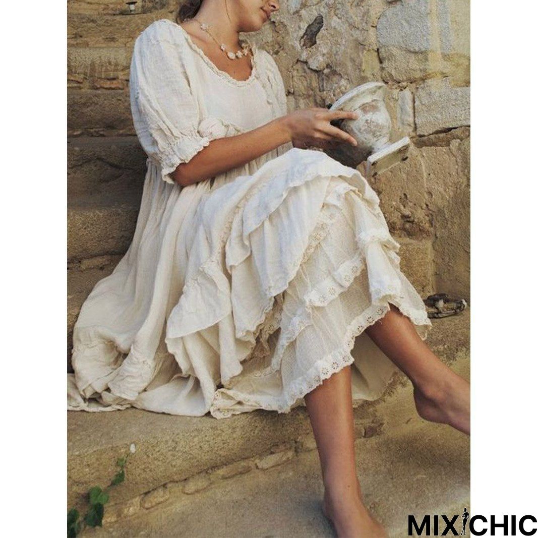 Women's Temperament Lace Maxi Dress