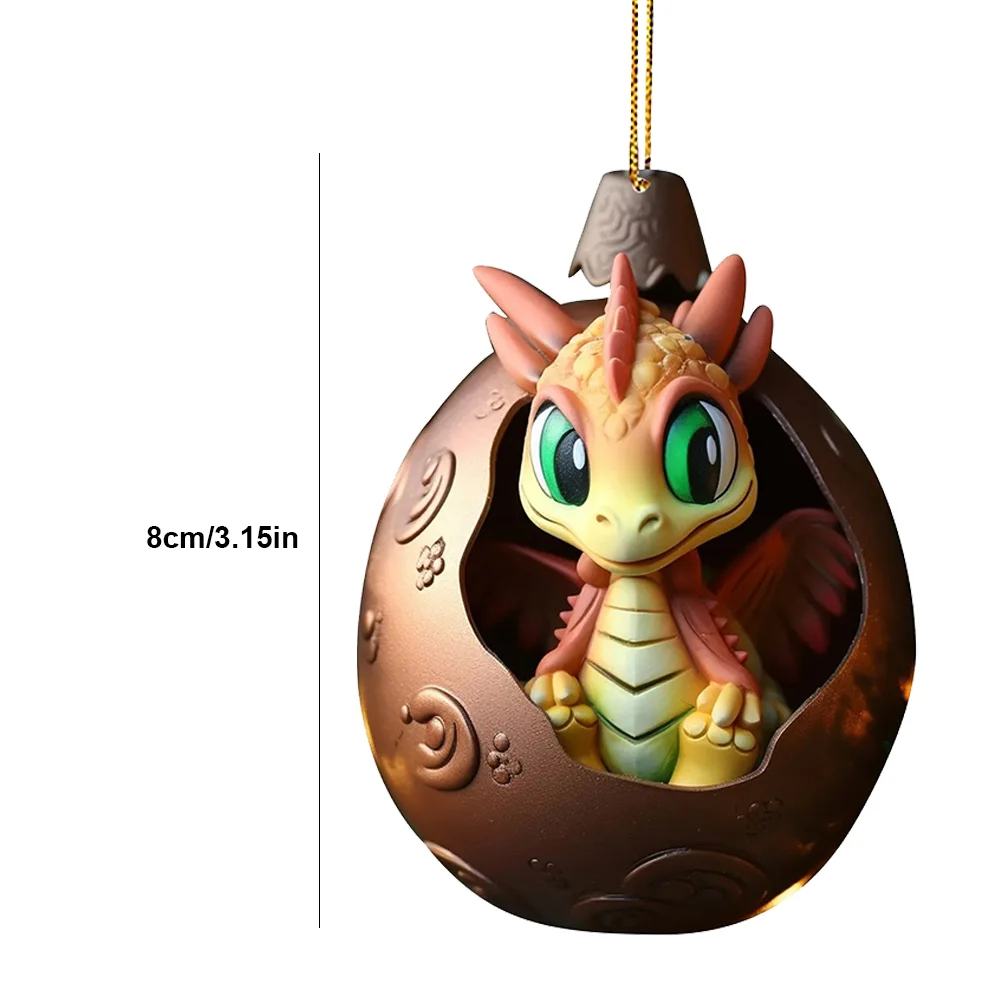 Christmas Dragon Egg Decoration Novelty Cute Acrylic Party Favors (A)