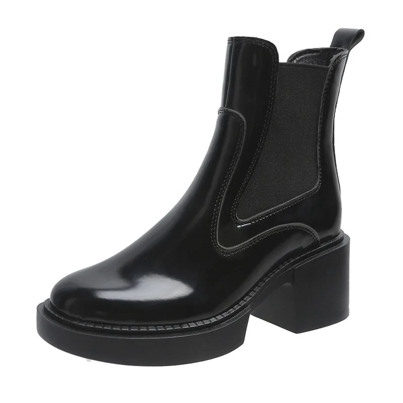 Comemore Women's Heels Martin Boots High Booties Woman 2021 2022 Autumn Winter Plush Warm Shoes Fashion Ankle Short Boot Pipe 40