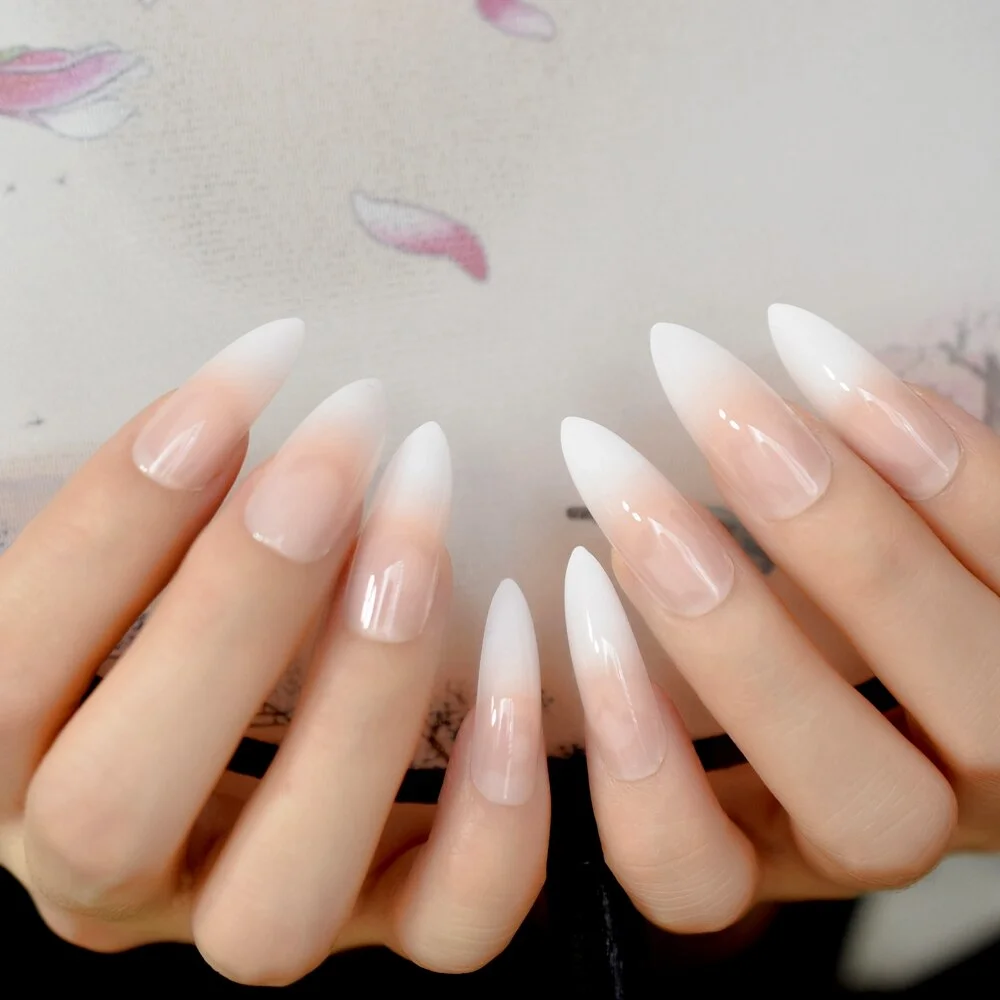 Naturally Square Fingernail Tips Full Cover Fake Nails Short White French Nail Tips Press On Nails Acrylic Set BRA Charms-Nail Inspo