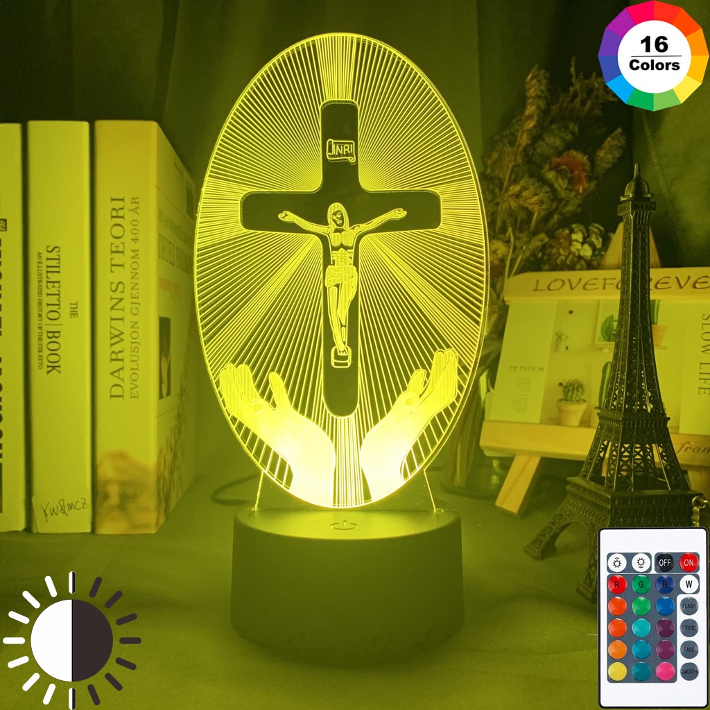 

Jesus for Church - LED Night Light, 7 colors no remote, 501 Original