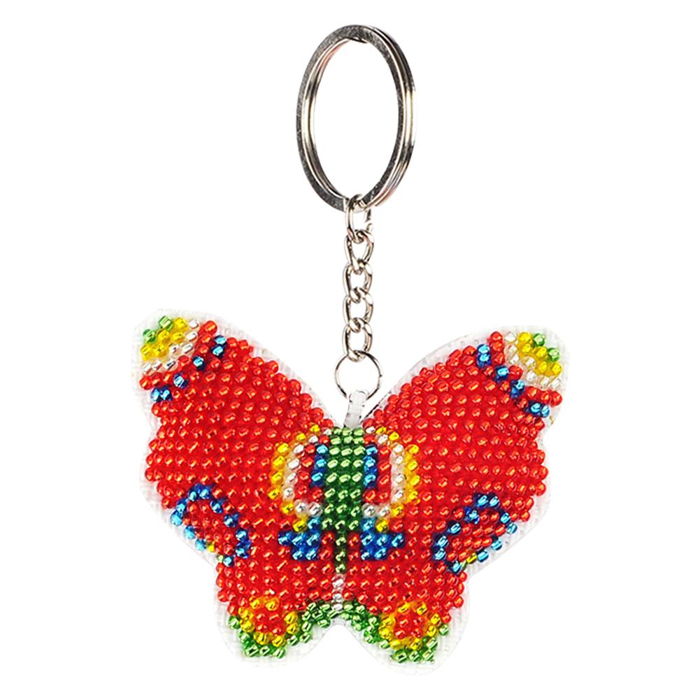 

Red Butterfly - Bead Embroidery - Keychain, 501 Original