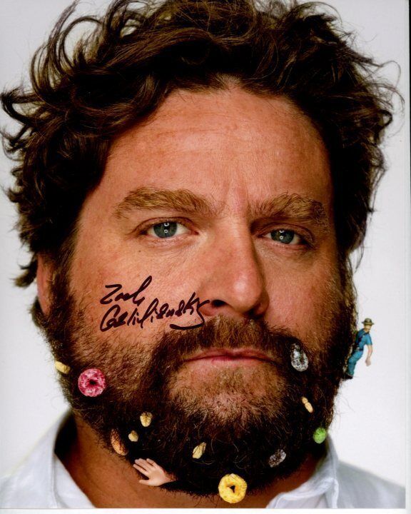 ZACH GALIFIANAKIS Signed Autographed Photo Poster painting