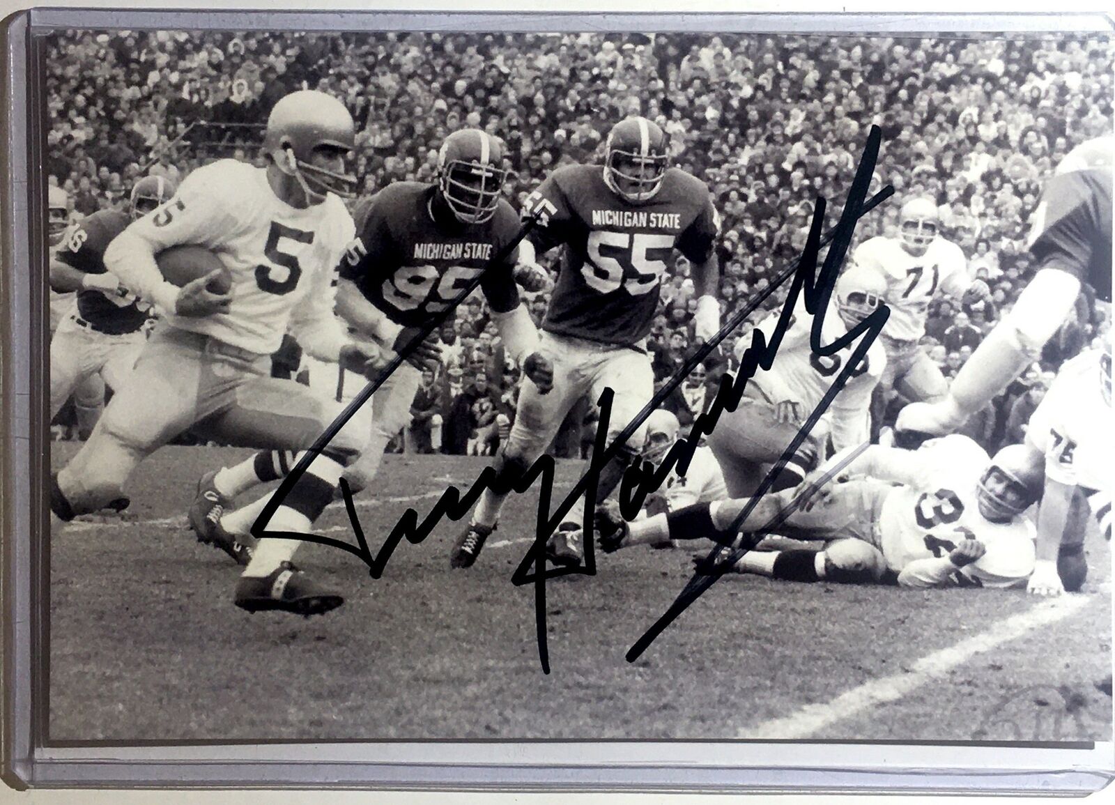 Terry Hanratty Signed 4x6 Photo Poster painting Notre Dame Autograph Auto