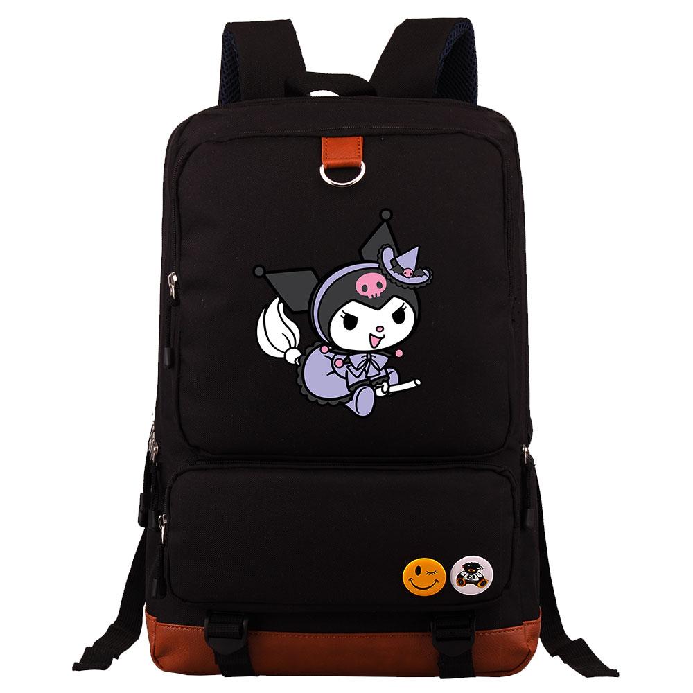 Mayoulove Kuromi Backpack Lightweight Design with Multiple Pockets for School and Outdoor Activities-Mayoulove