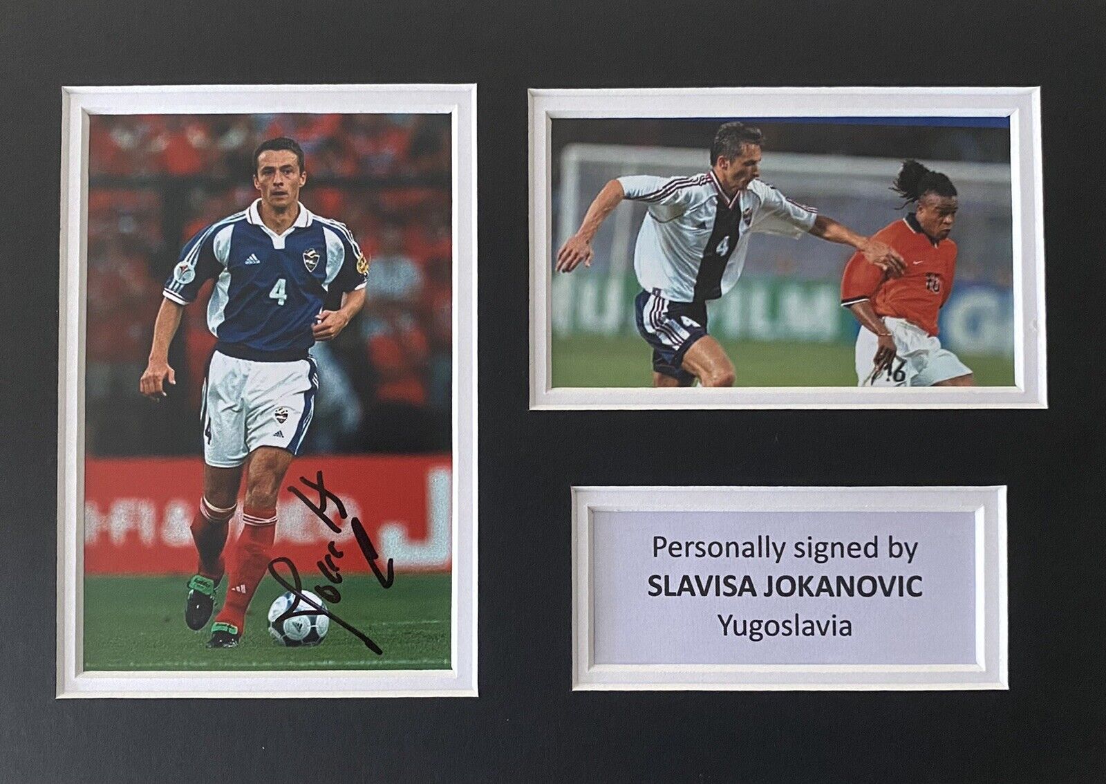 Slavisa Jokanovic Hand Signed Yugoslavia Photo Poster painting In A4 Mount Display