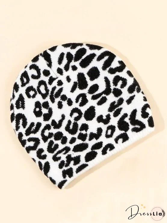 Leopard Pattern Knitted Hat