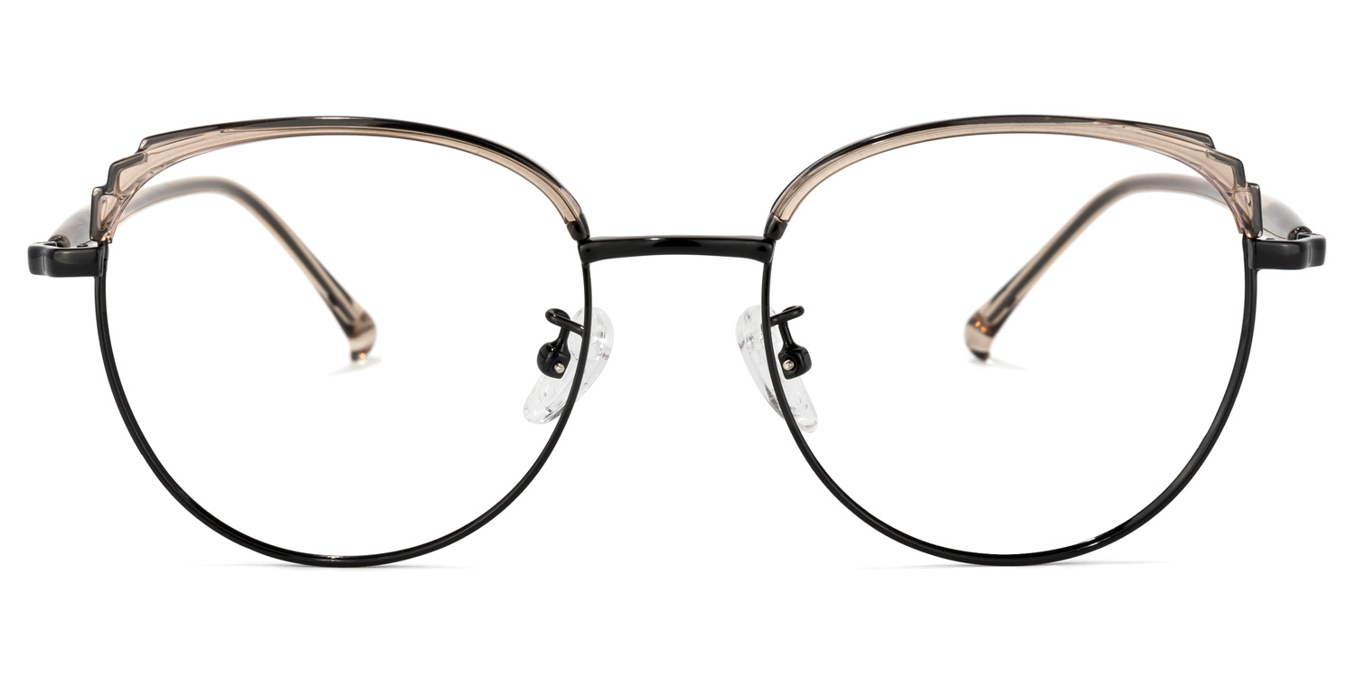 Wesley Schwarz Browline Brille Schwarz