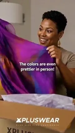 Xpluswear Design Plus Size Cocktail Party Purple Tie Dye Round Neck Flare 3/4 Sleeve Ruched Chiffon Maxi Dresses 2024 - Xpluswear