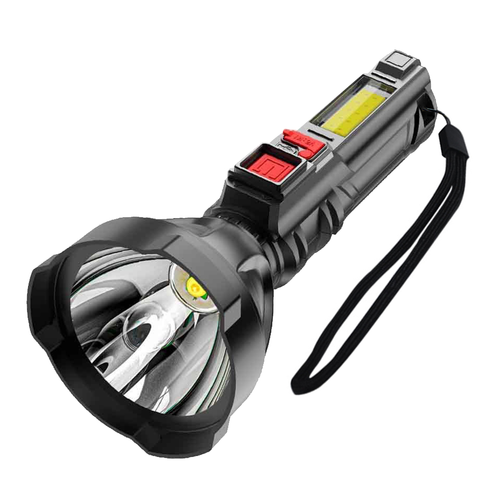 USB Rechargeable LED COB Flashlight Waterproof Portable Torch Searchlight от Cesdeals WW