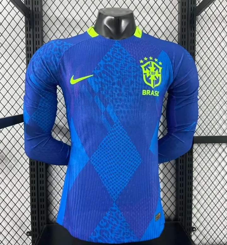 2025-26 Brazil Away Long Sleeve Jersey - Player Edition