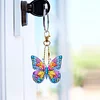 6Pcs DIY Rainbow Butterfly Double Sided Special Shape Diamond Painting Keychain