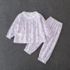 Kid Baby Girl Spring Autumn Girl Pink Sleepwear Pajamas