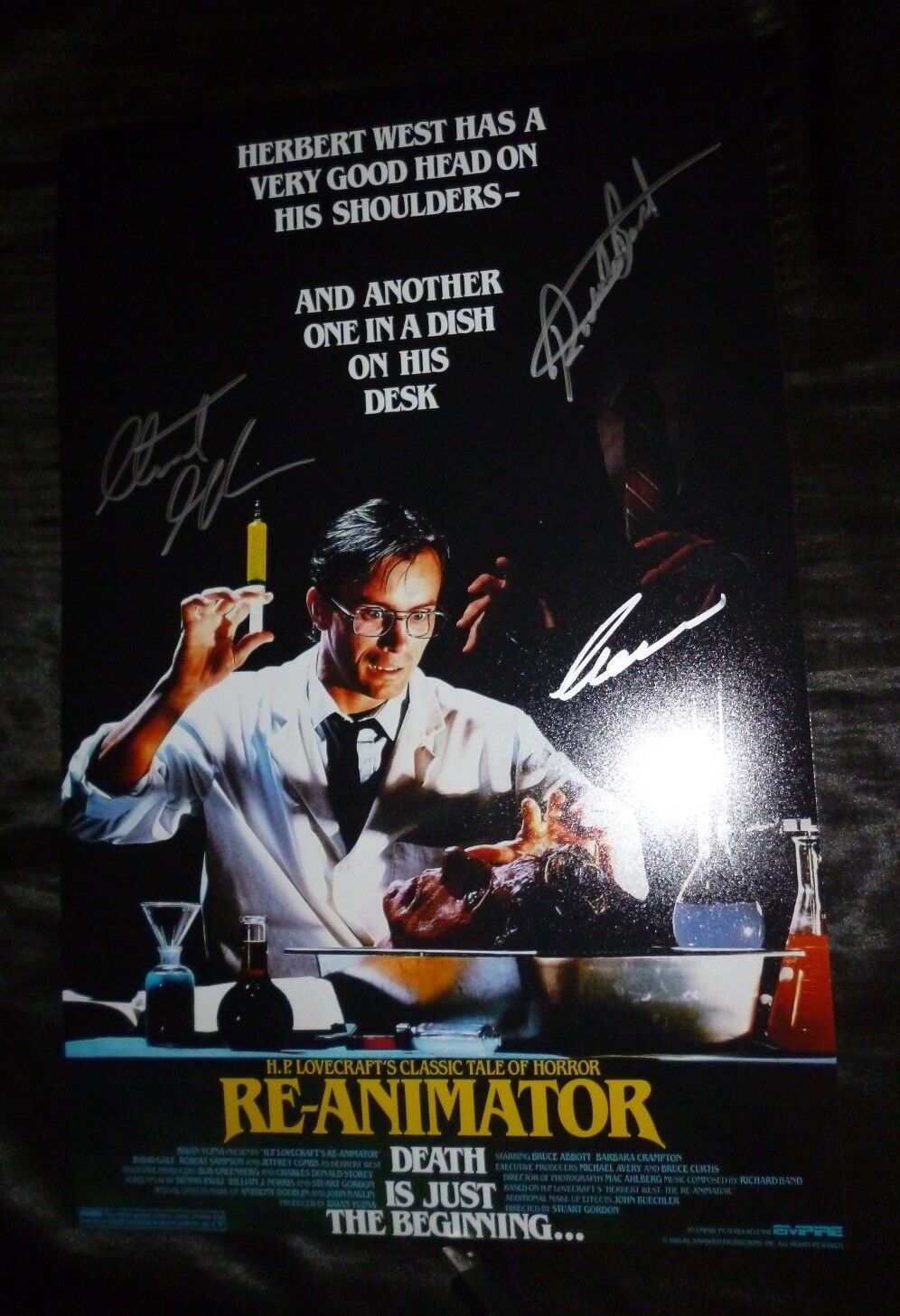 RE-ANIMATOR Authentic Hand-Signed Charles Band +2