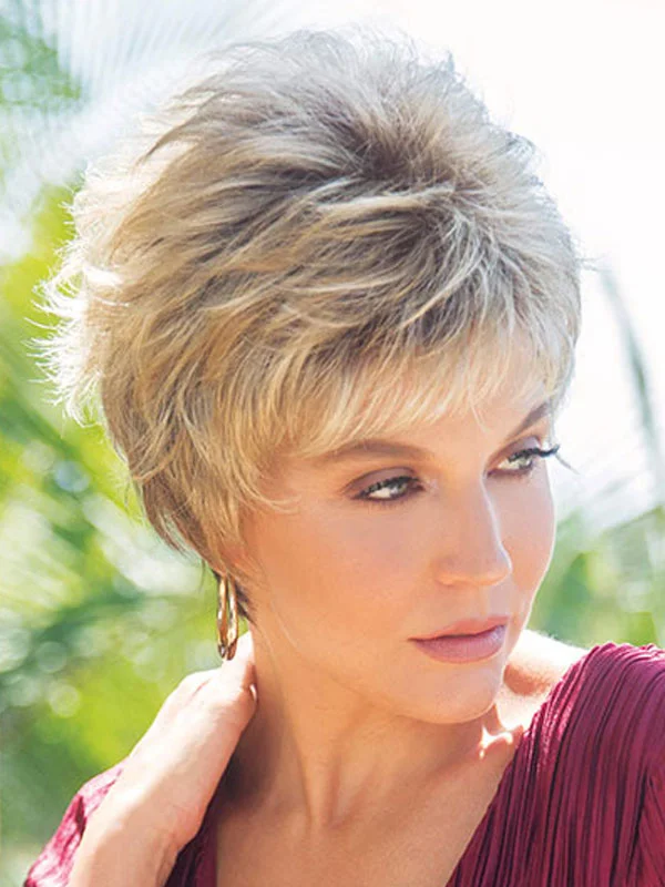 Lightweight Breathable Daily Chemical Fiber Ladies Wig