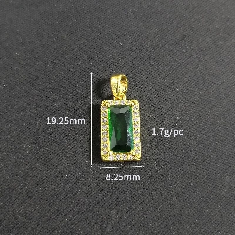 Lady Square Copper Plating Charms