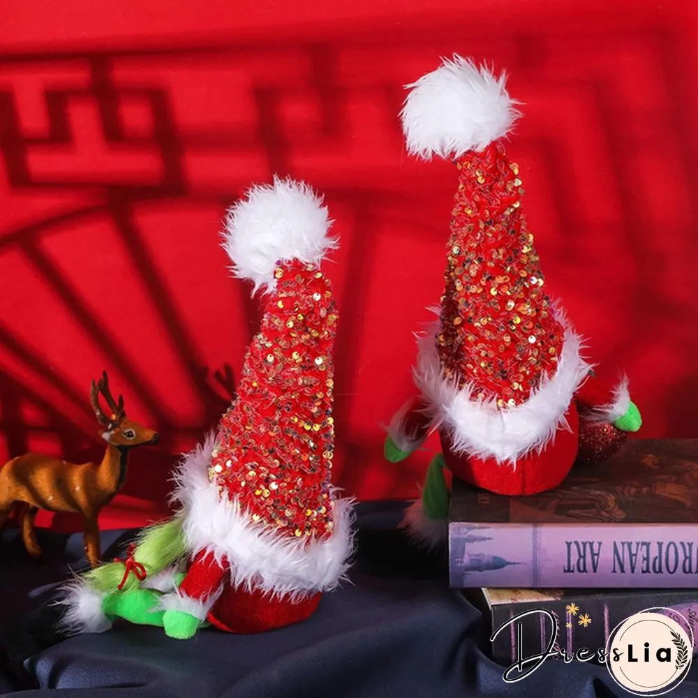 1Pcs Thanksgiving Christmas Dwarf Decoration Faceless Doll Gnomes Plush Elf Toy Gift